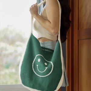 Yellow the Label Happy Face Tote Bag